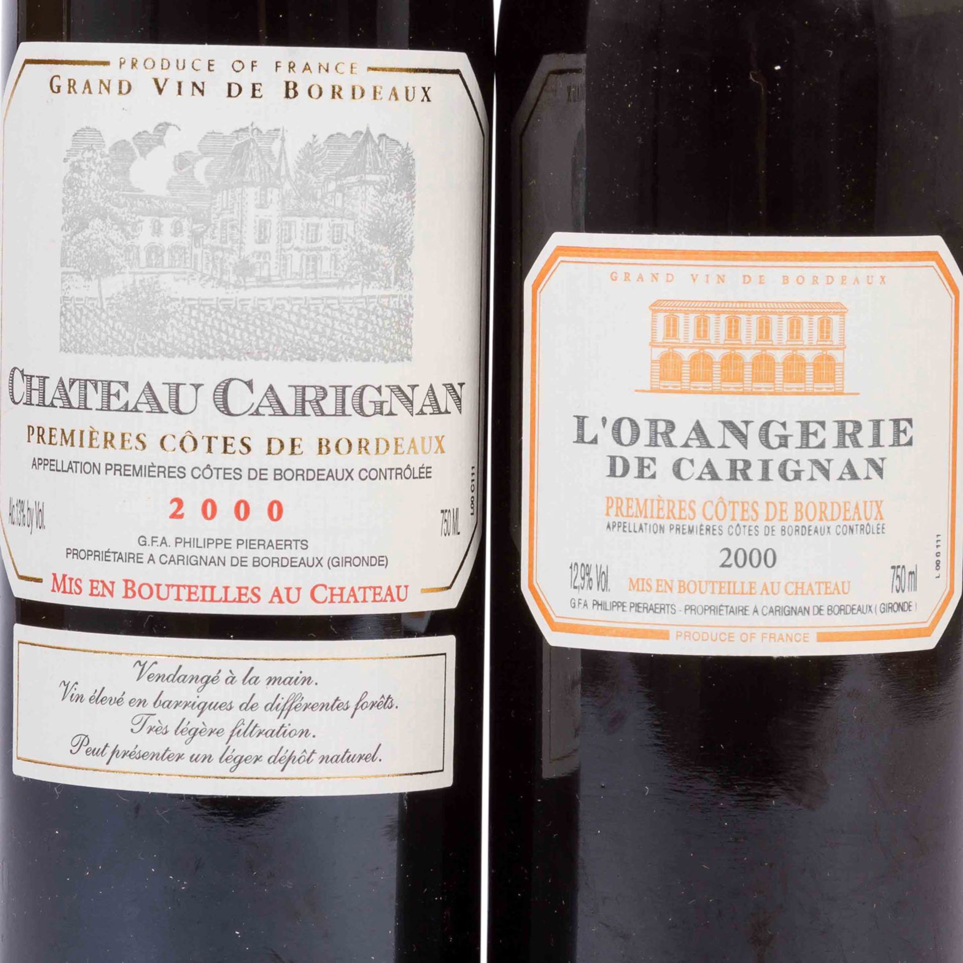 CHÂTEAU CARIGNAN 10 Flaschen PREMIÈRES CÔTES DE BORDEAUX 2000 - Image 3 of 5