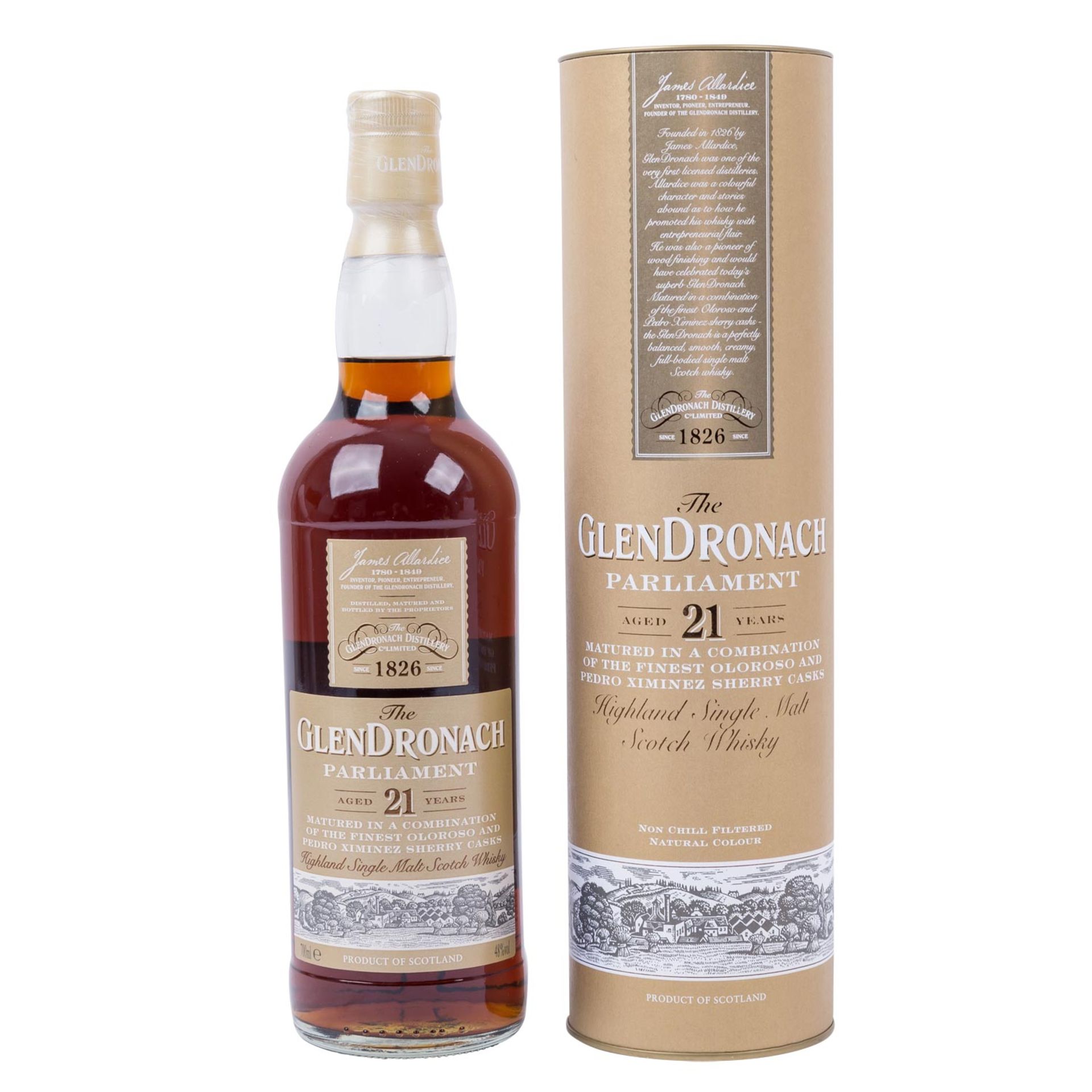 GLENDRONACH PARLIAMENT Highland Single Malt Scotch Whisky 'Aged 21 Years'