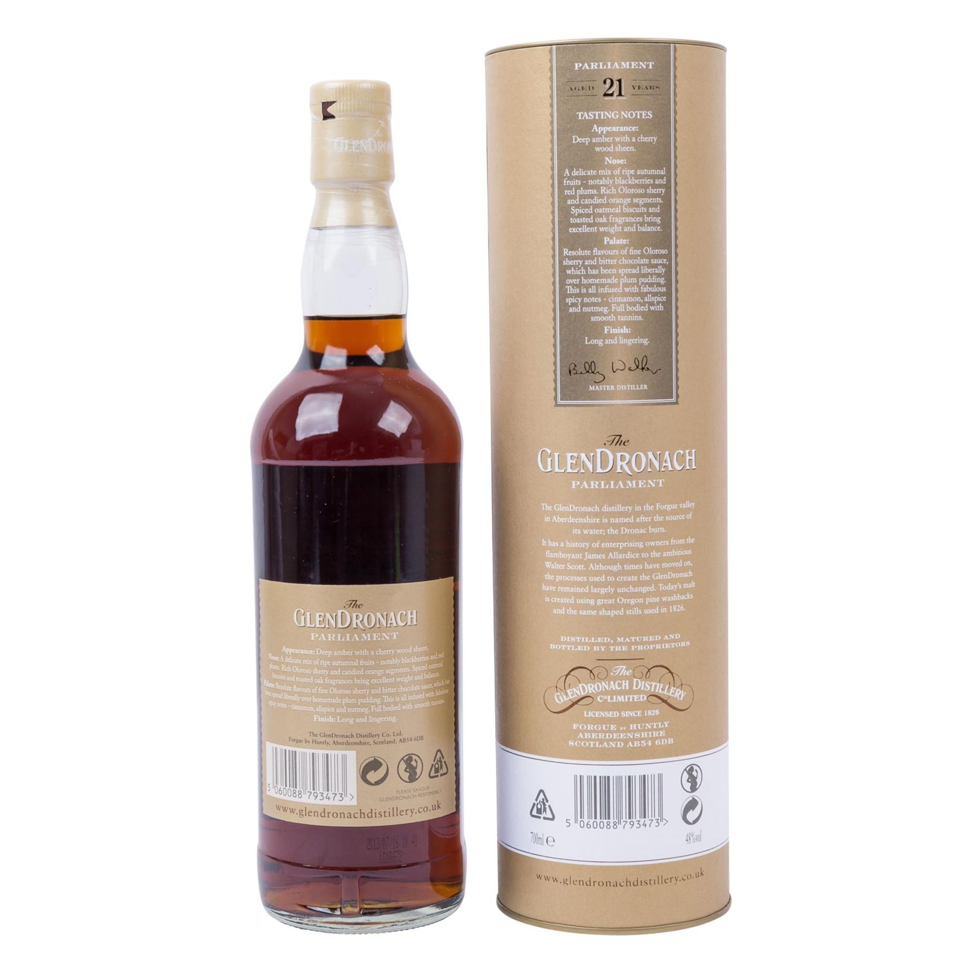 GLENDRONACH PARLIAMENT Highland Single Malt Scotch Whisky 'Aged 21 Years' - Image 2 of 3