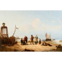 FIRMENICH, JOSEPH (1821-1891), "Am Strand", 1842,