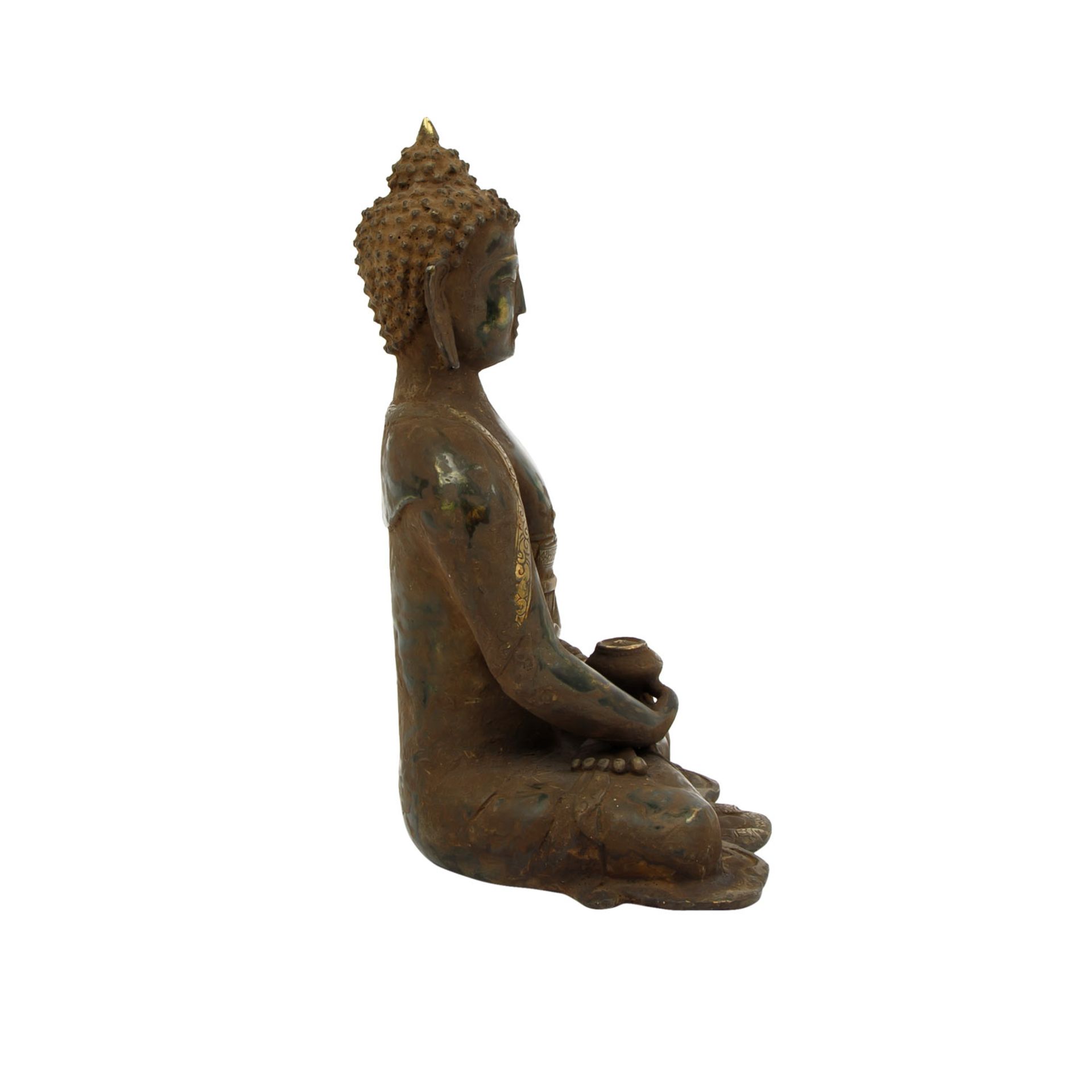 Buddha aus Metall. SINOTIBETISCH, 1. Hälfte 20. Jh. - Image 5 of 8