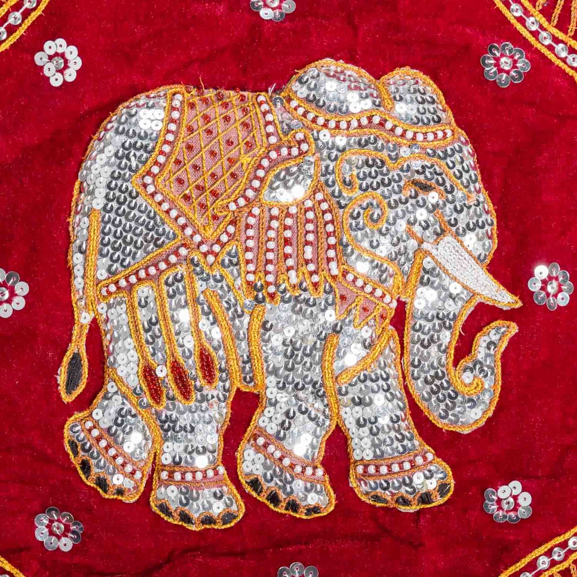 Elefanten-Wandbehang. INDIEN, 20. Jh., - Image 3 of 5