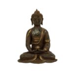 Buddha aus Metall. SINOTIBETISCH, 1. Hälfte 20. Jh.