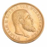 Württemberg/GOLD - 10 Mark 1904 F,