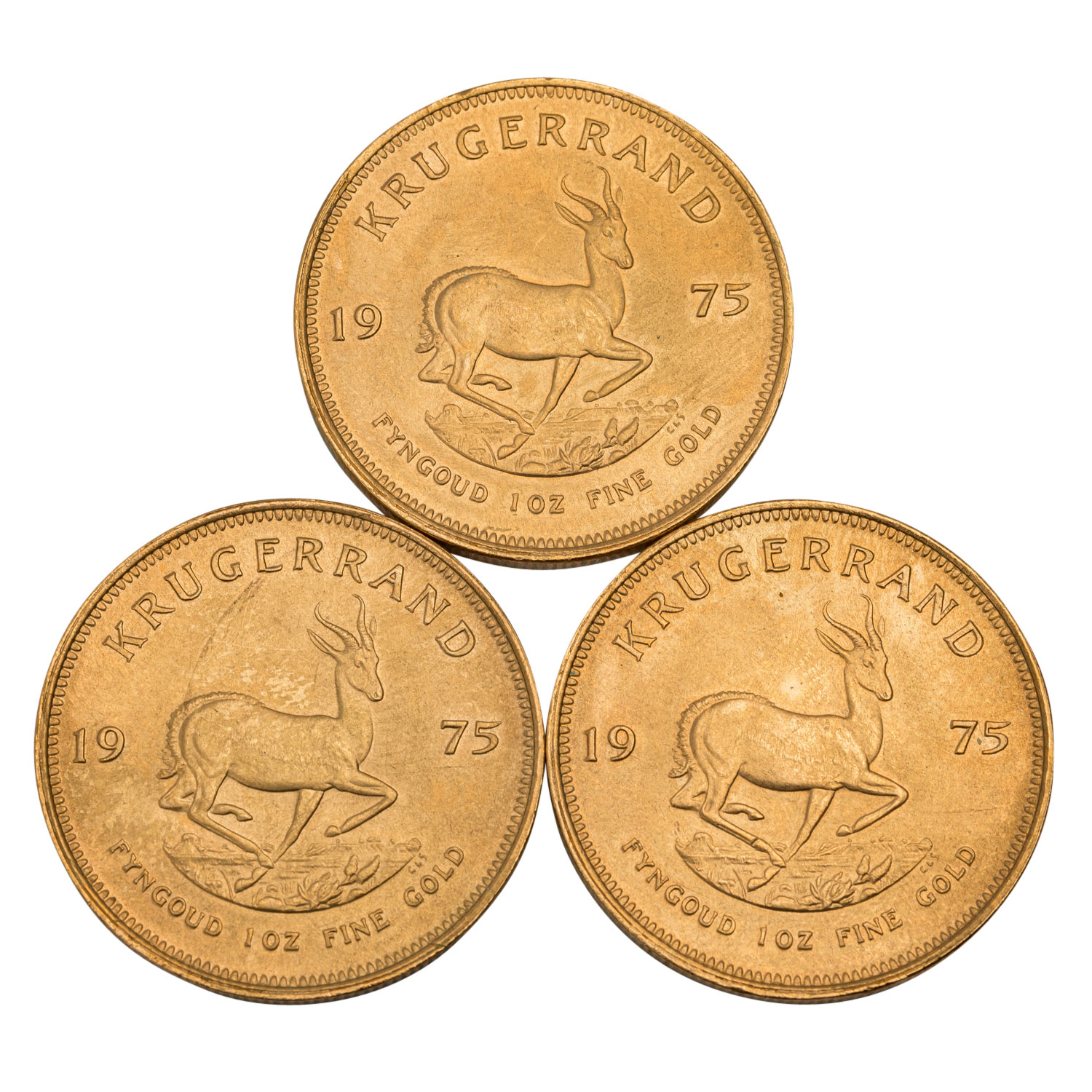 Südafrika/GOLD - 3 x 1 oz. Krügerrand 1975, - Image 2 of 2