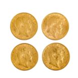 4 x Australien - 1 Sovereign 1902/M, 1903/P, 1904/M, 1906/S,