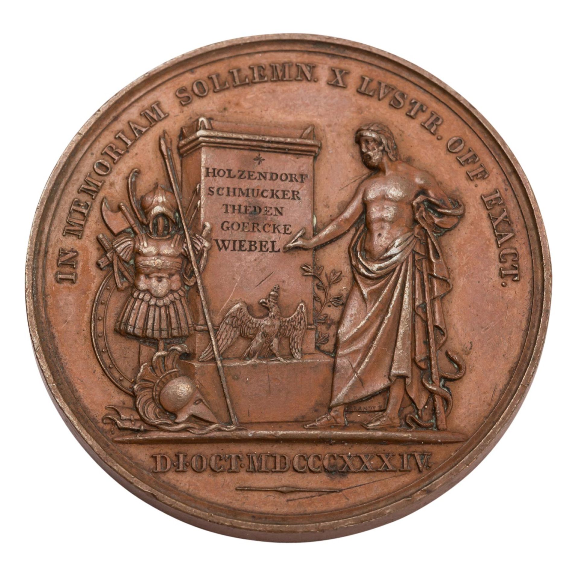 Bronzemedaille - Medicina in numis. Auf sein 50jähriges Dienstjubiläum 1834 - Bild 2 aus 2
