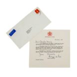 Brief aus dem Buckingham Palace, Dank für Geburtstagsglückwünsche, GB, April 1991 -