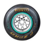 MICHAEL SCHUMACHER - Original in einem Rennen gefahrener FORMEL 1 Slick