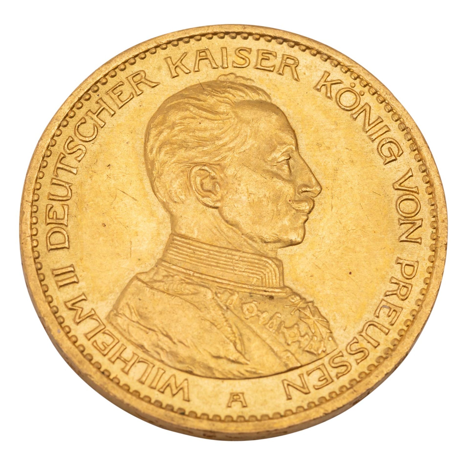 Dt. Kaiserreich /GOLD - Preussen Wilhelm II. 20 Mark Unifrom 1913-A