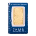 Schweiz - Motivgoldbarren 100g GOLD fein, Pamp Suisse Fortuna,