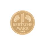 BRD/GOLD - 1 DM 2001/F, Zum Abschied der DM,