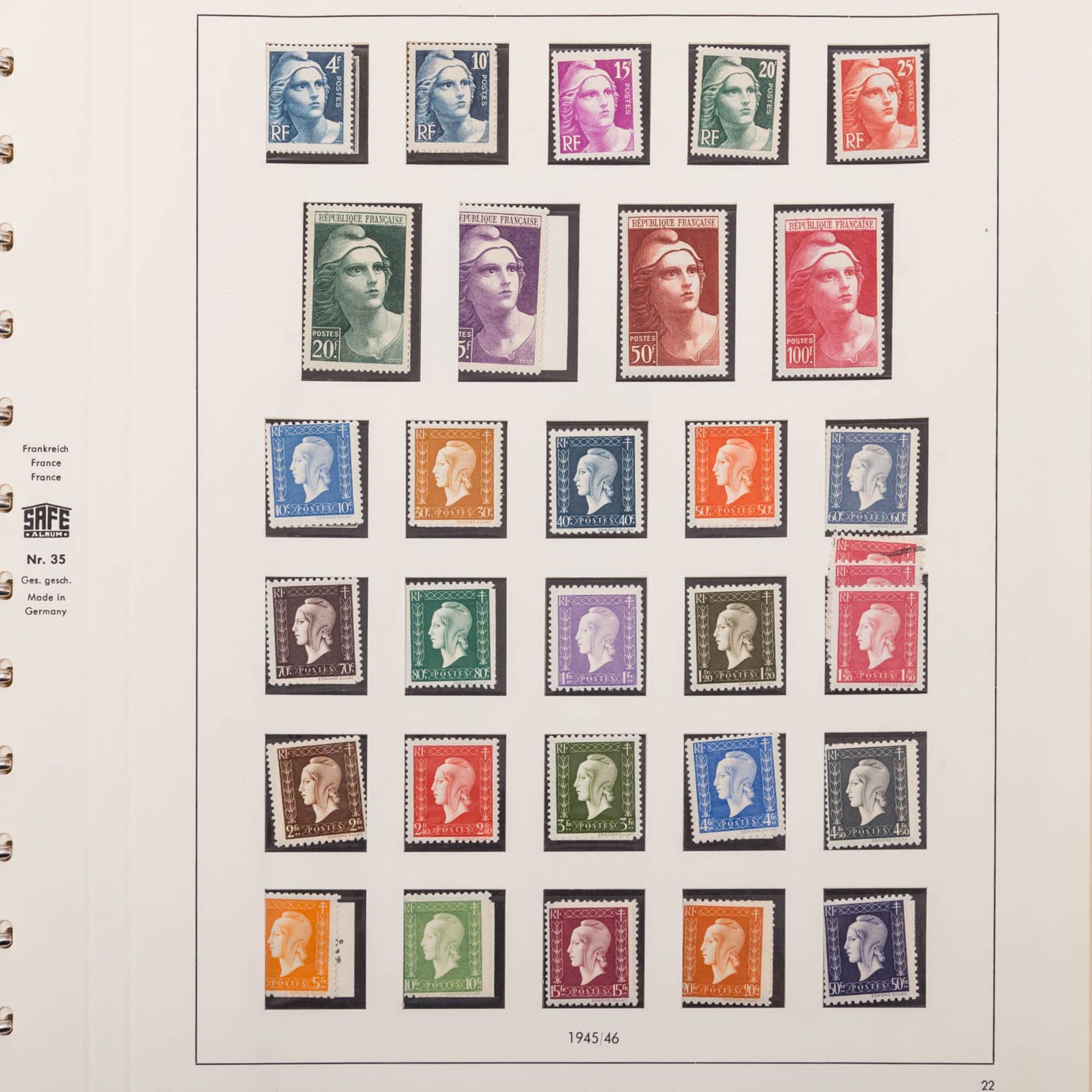 Sammlung Frankreich 1938-72 ** - Kat.-Wert: über 2.500,-€ - Bild 2 aus 5