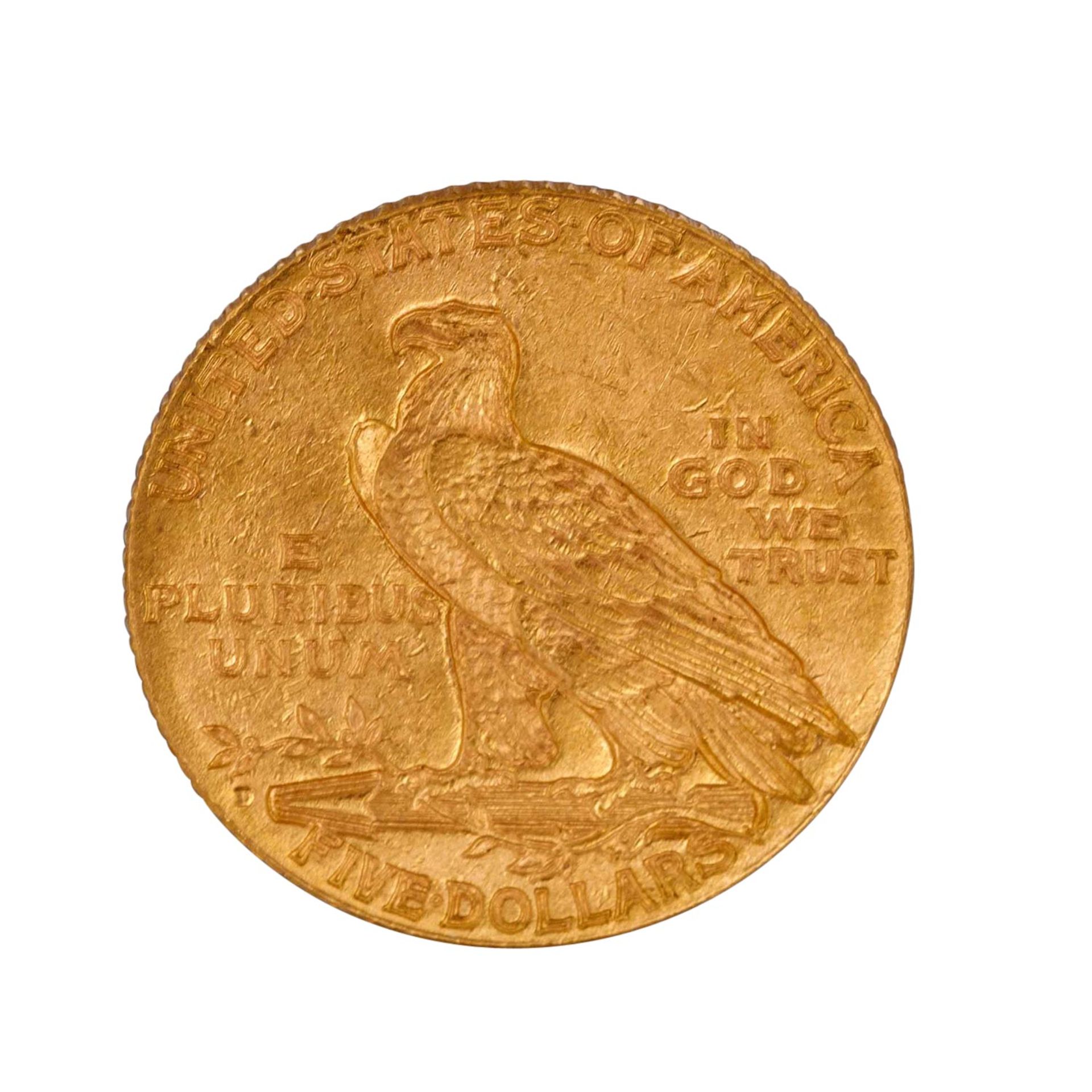 USA /GOLD - 5 Dollar Indian Head 1909 - Image 2 of 2