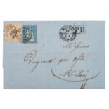 Schweiz - 1862, Auslandsfaltbrief Basel / Mailand,