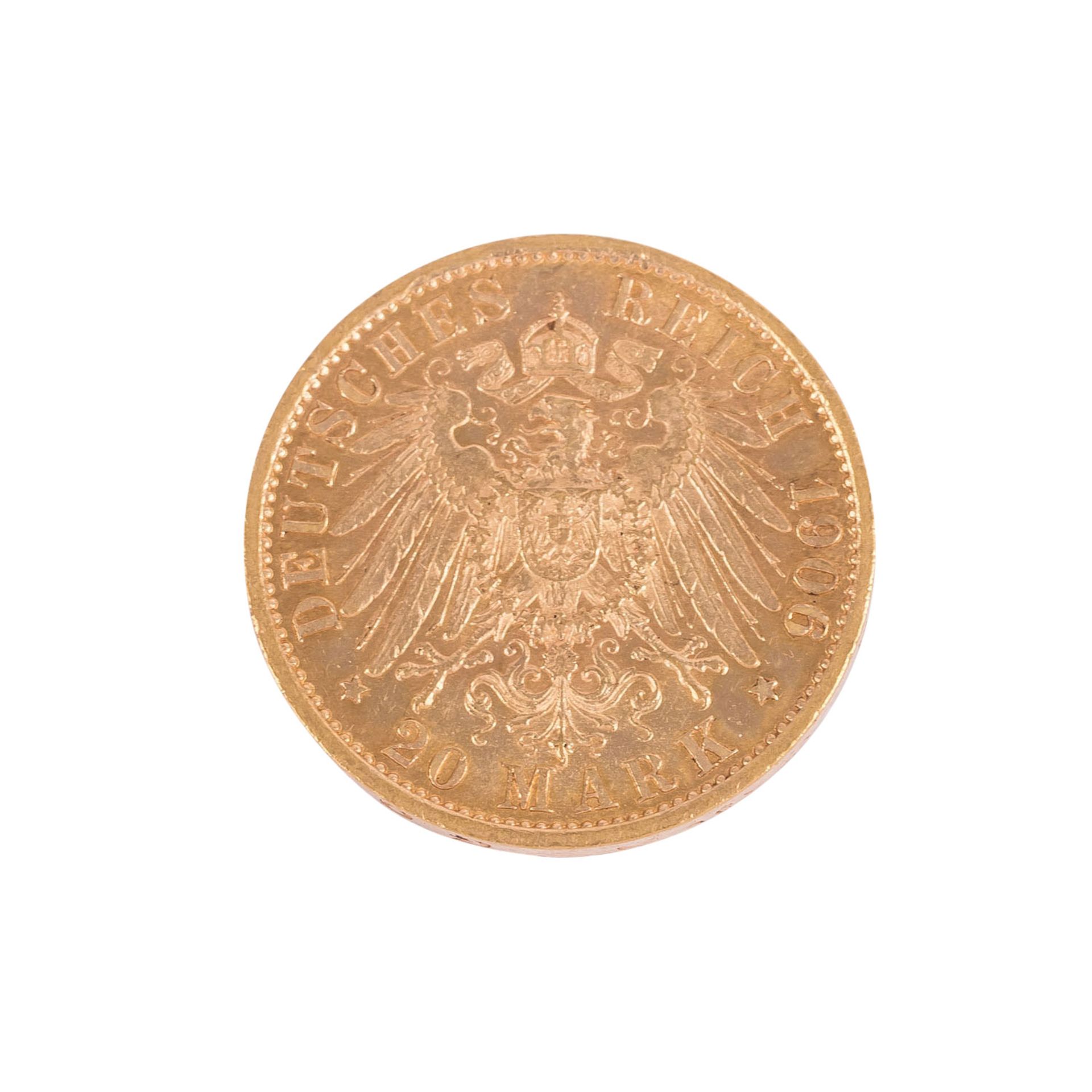 6 x Preussen - 20 Mark 1895/ 1900/ 1903/ 1906 (2x)/A, Wilhelm II., ss, - Bild 4 aus 4