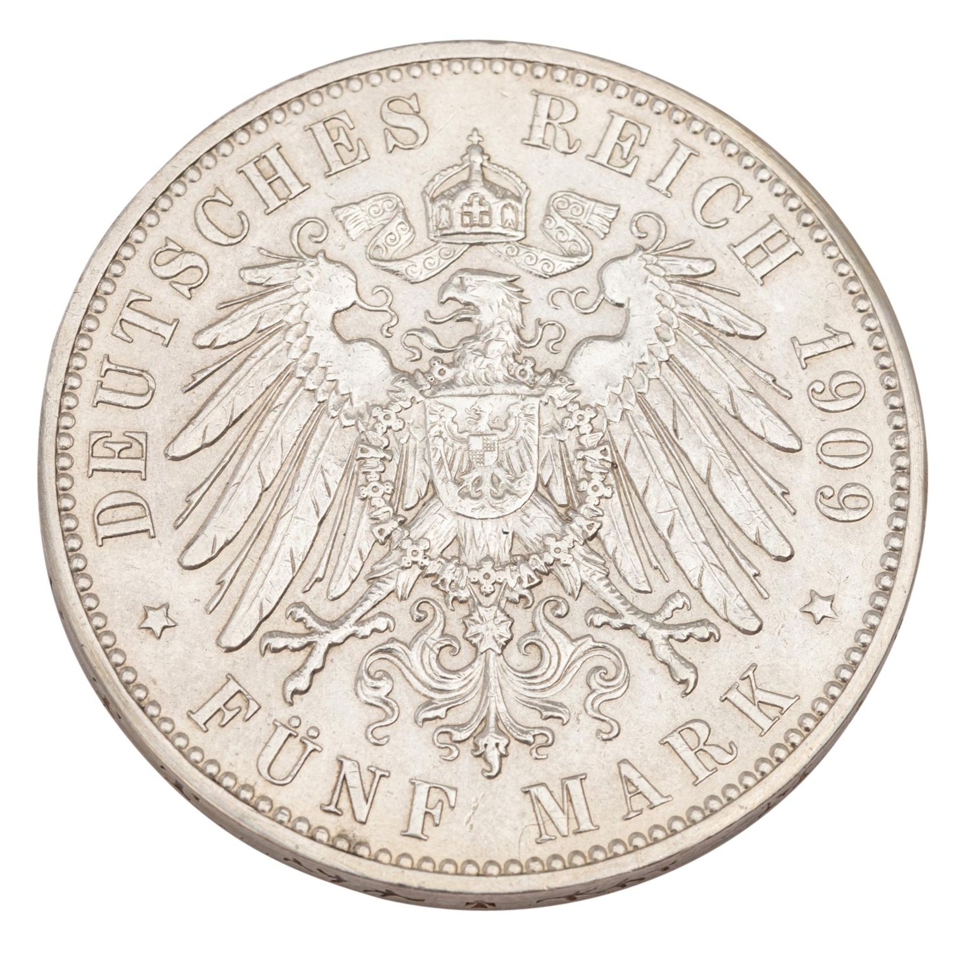 Deutsches Kaiserreich / Sachsen - 5 Mark 1905, 500 Jahre Uni - Bild 2 aus 3