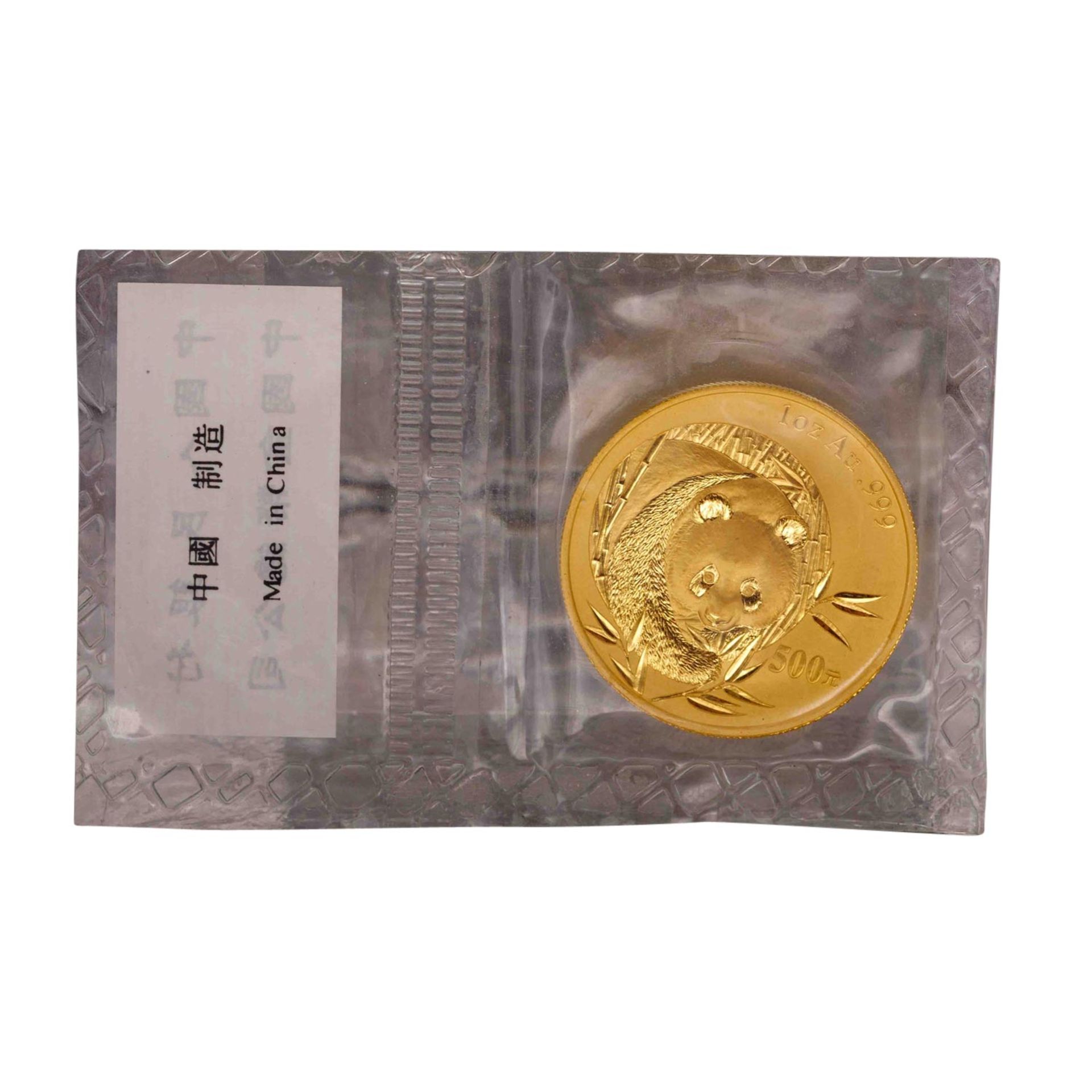 VR China - 500 Yuan 2003, Motiv Panda Bär / Himmelstempel in Peking, GOLD, - Bild 2 aus 2