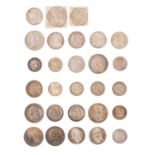 Dt. Kaiserreich - 28 Münzen auf Tableau,