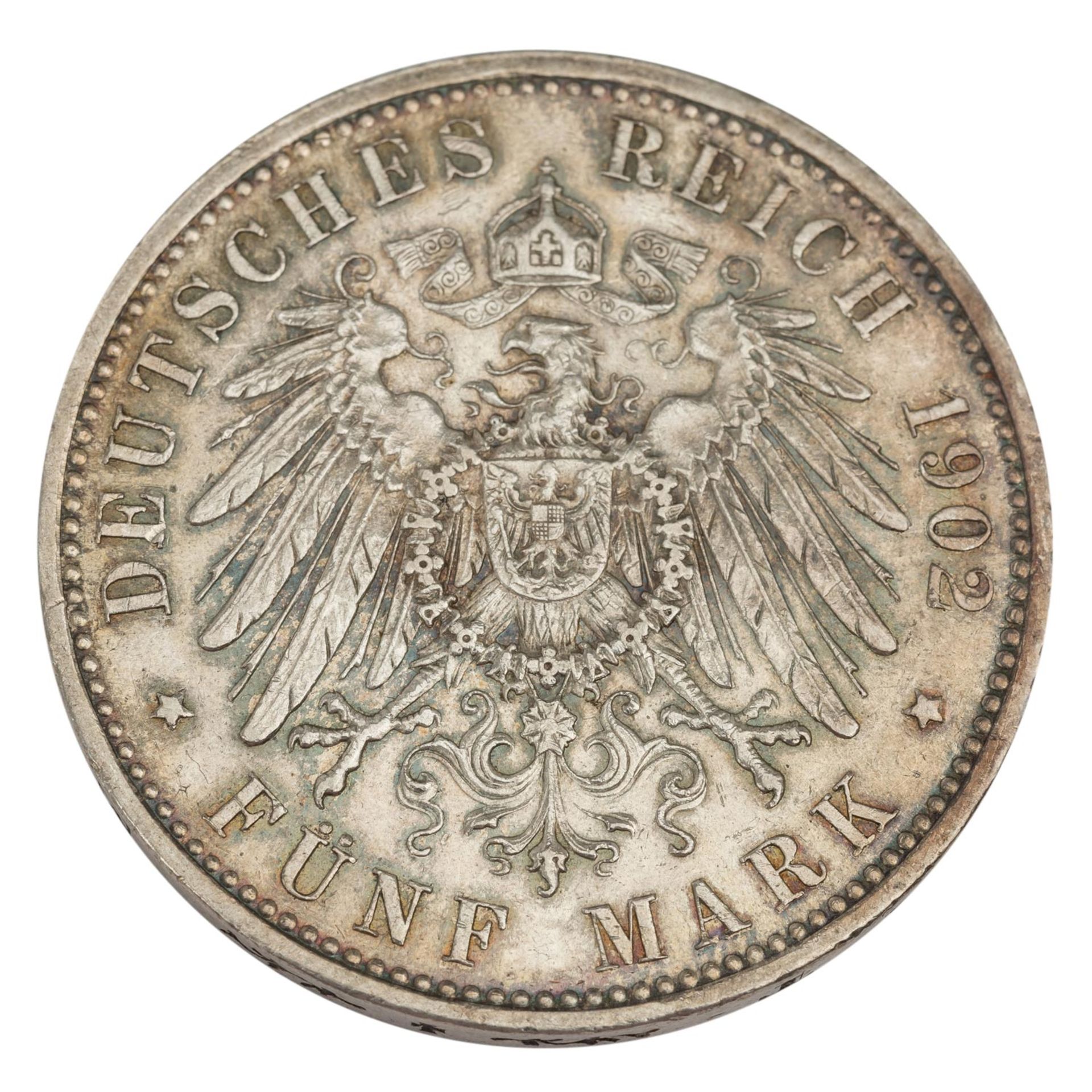 Sachsen-Meiningen, Herzogtum - 5 Mark 1902 D - Bild 2 aus 2