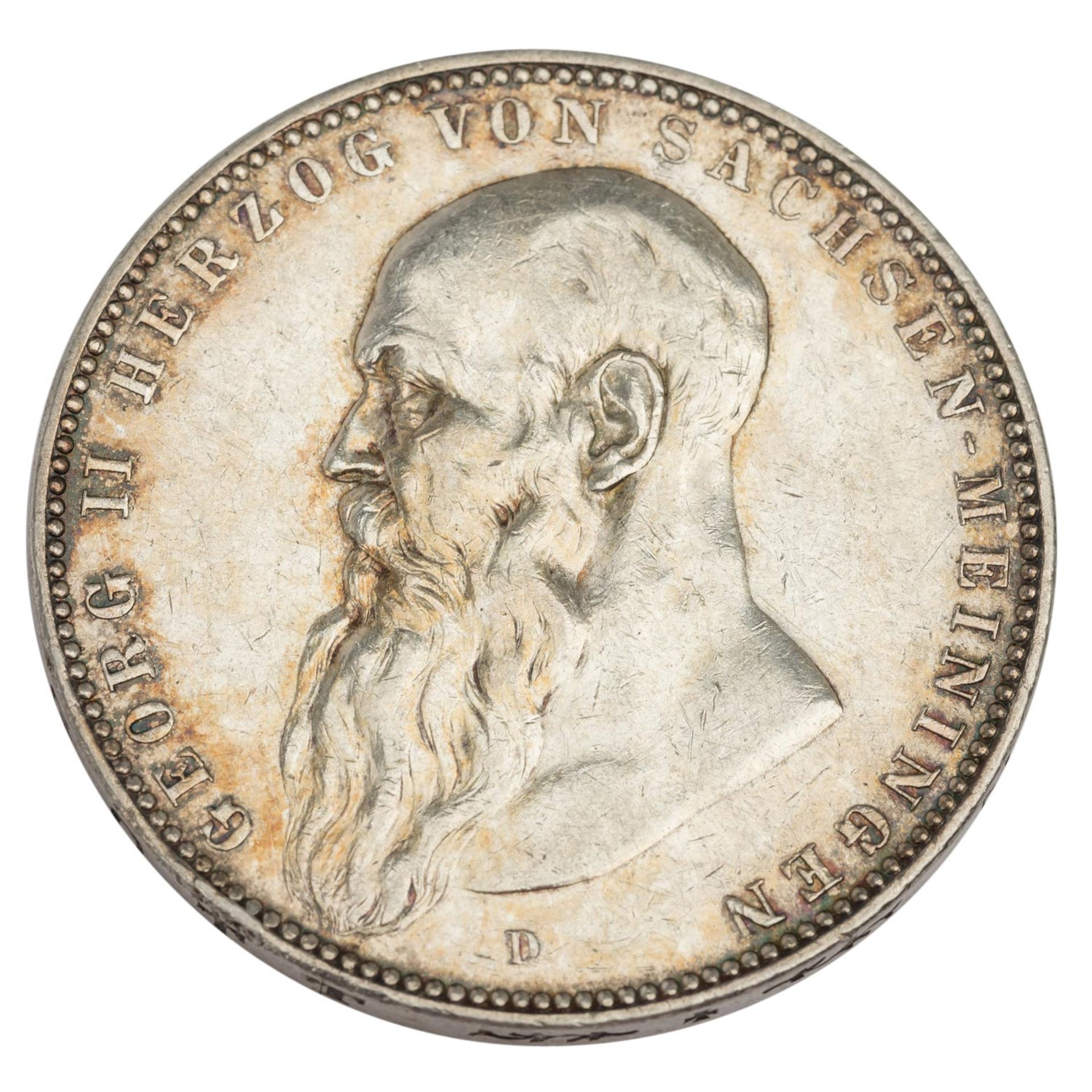 Sachsen-Meiningen, Herzogtum - 5 Mark 1902 D