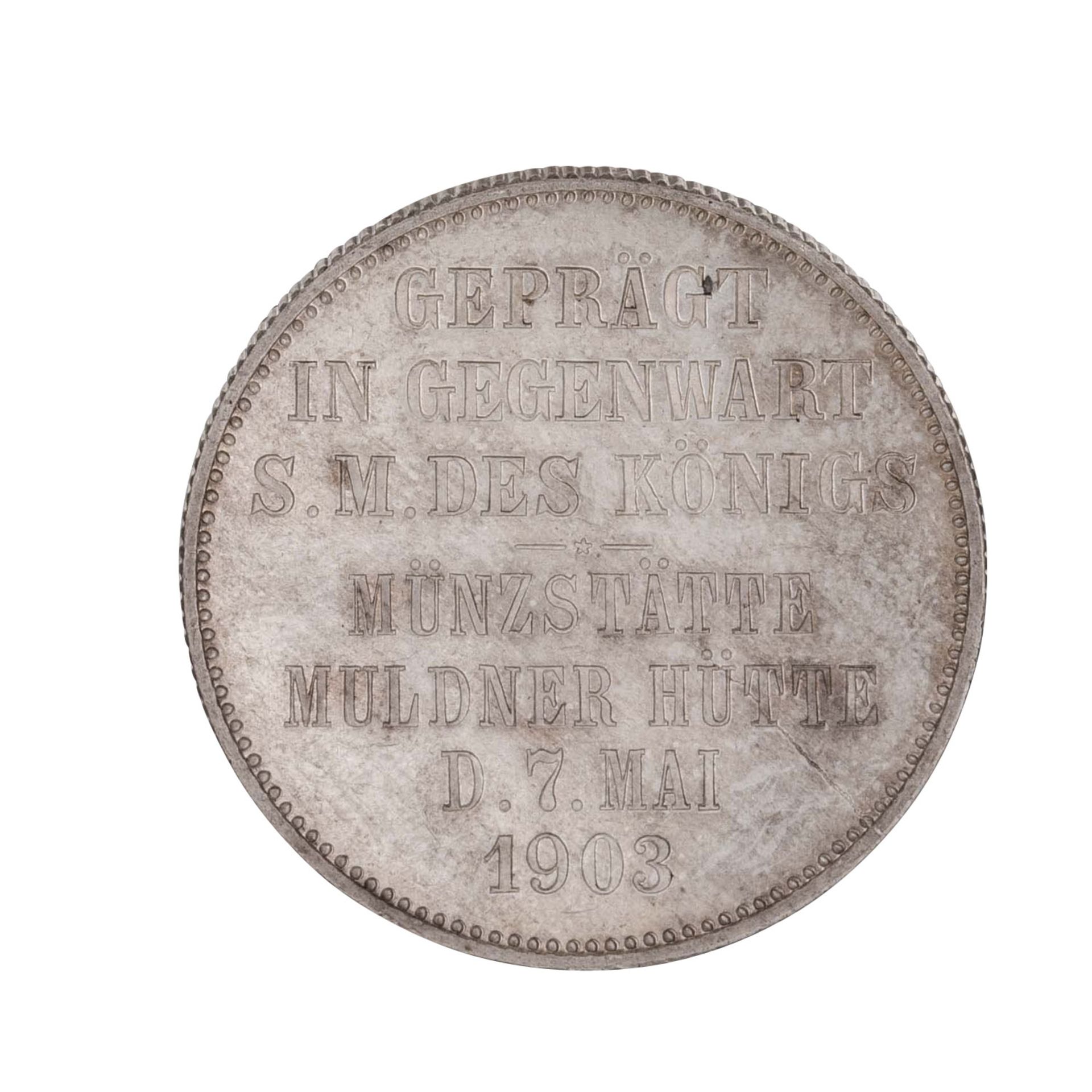 Deutsches Reich / Sachsen - Medaille in 2 Mark Größe, Münzstätte Muldner Hütte 1903,  - Bild 2 aus 2