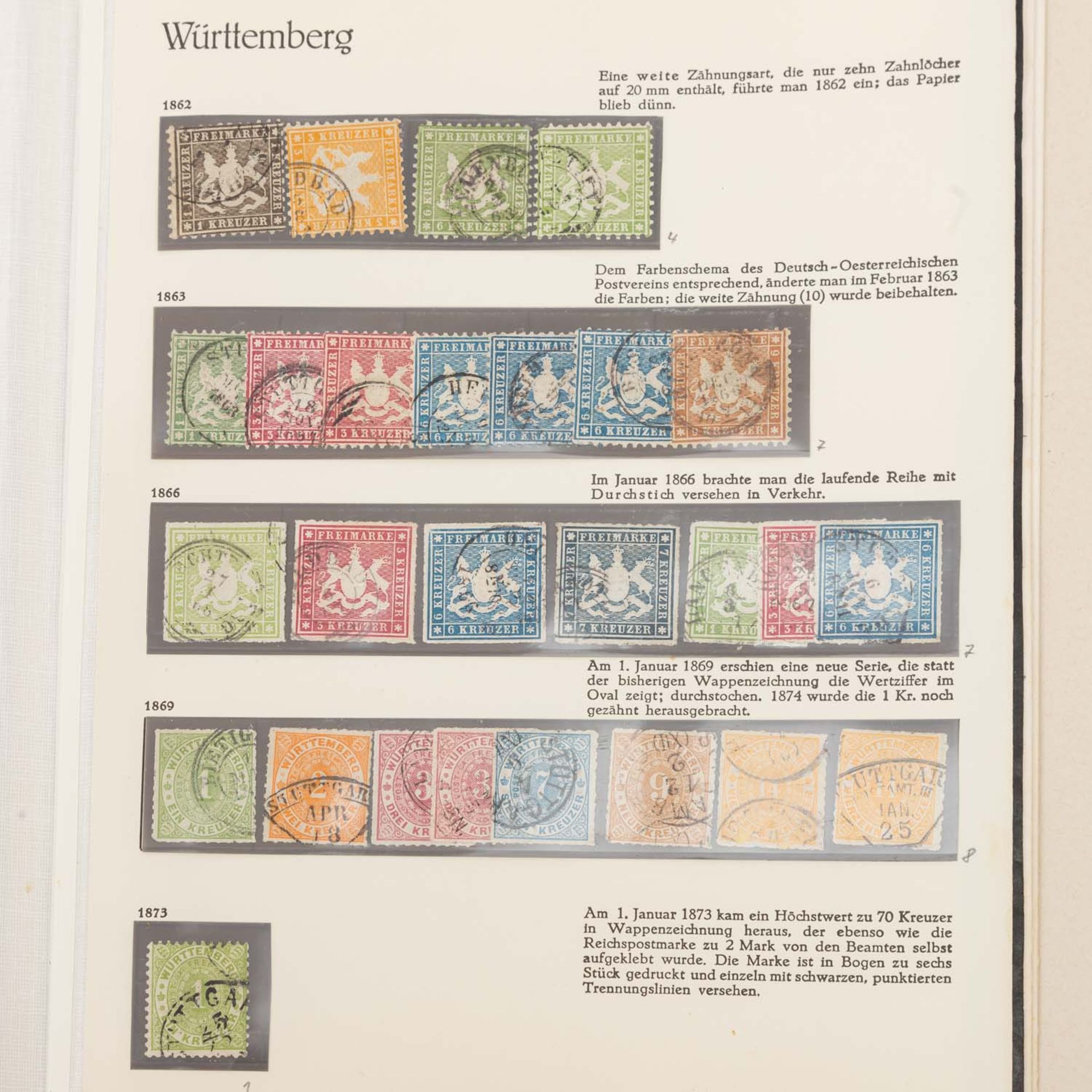 Altdeutschland Baden bis Württemberg 1850-1870 **/O/* und Belege - Bild 62 aus 63