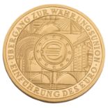 BRD/GOLD - 100 Euro GOLD fein, Währungsunion 2002-J