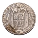 Weimarer Republik - 3 Reichsmark 1928/D, 1000 Jahre Dinkelsbühl,