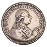 1 x Vatikan - Silberne Gußmedaille o.J. (spätere Prägung), Papst Pius VI. (1775-1799),
