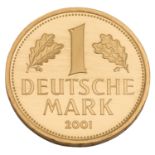 BRD/GOLD - 1 Deutsche Mark 2001 F,