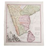 Historische Kupferstichkarte Indien, 18.Jh. -