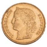 Schweiz/GOLD - 20 Franken 1896 B