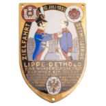 ADAC Plakette 1931 Lippe-Detmold,