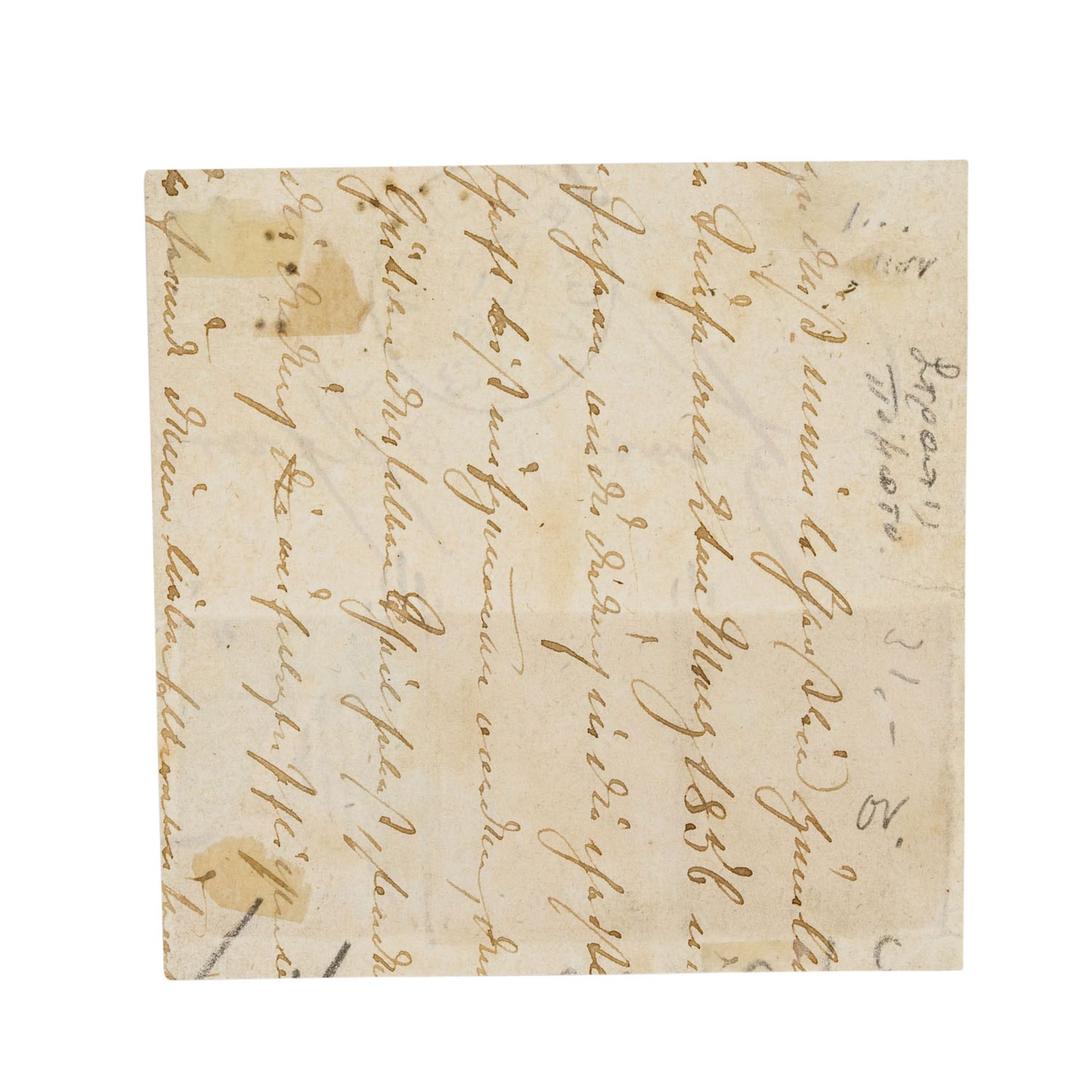 Schweiz - 1854/63, 40/40/10 Rappen, sitzende Helvetia, auf Briefstück,  - Bild 2 aus 2