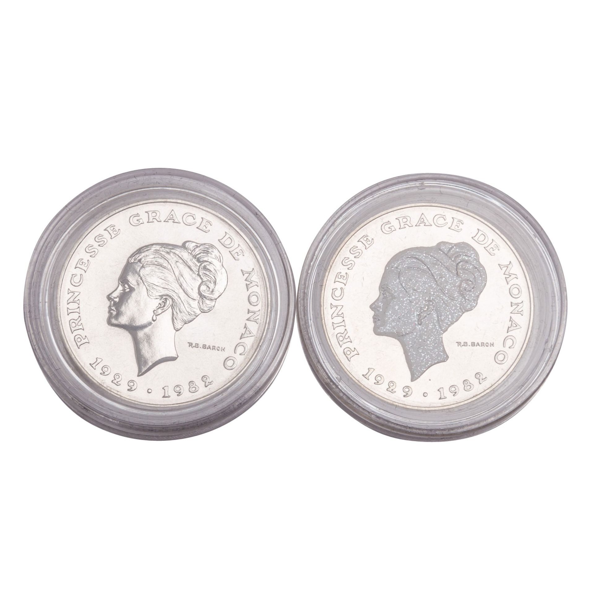 Prestige-Set / Grace of Monaco - 2 x 10 Francs 1982 - Image 2 of 4