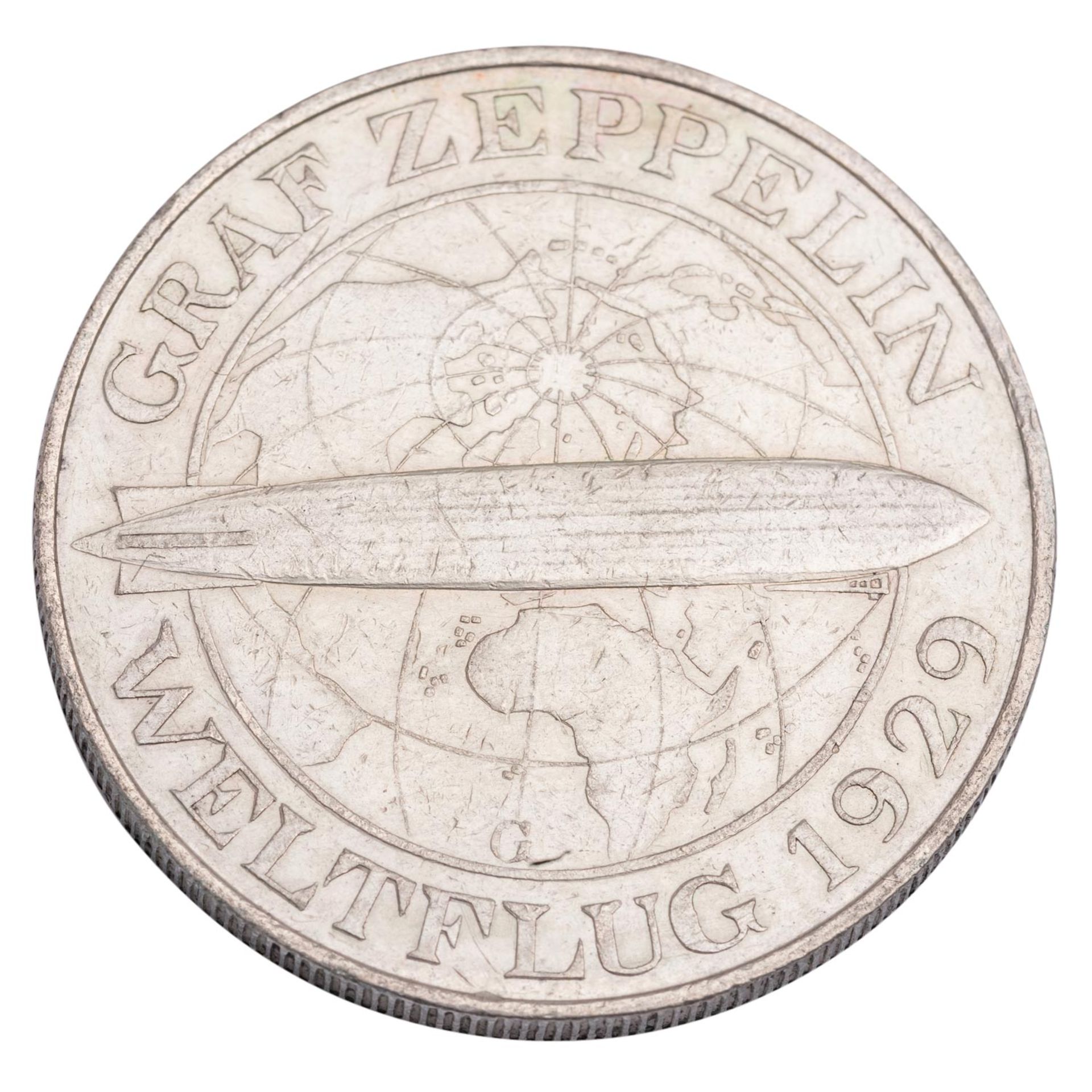 Weimarer Republik /SILBER - 5 Reichsmark, Graf Zeppelin 1930-G