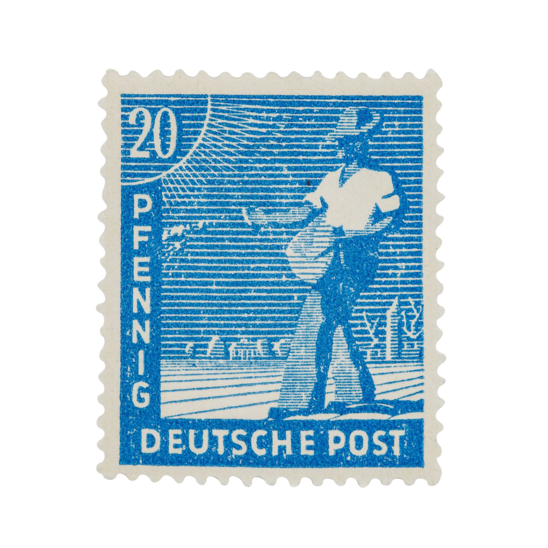 Alliierte Besetzung (Gemeinschaftsausgaben) - Kontrollrat 1947, 20 Pfennig seltene Farbvariante