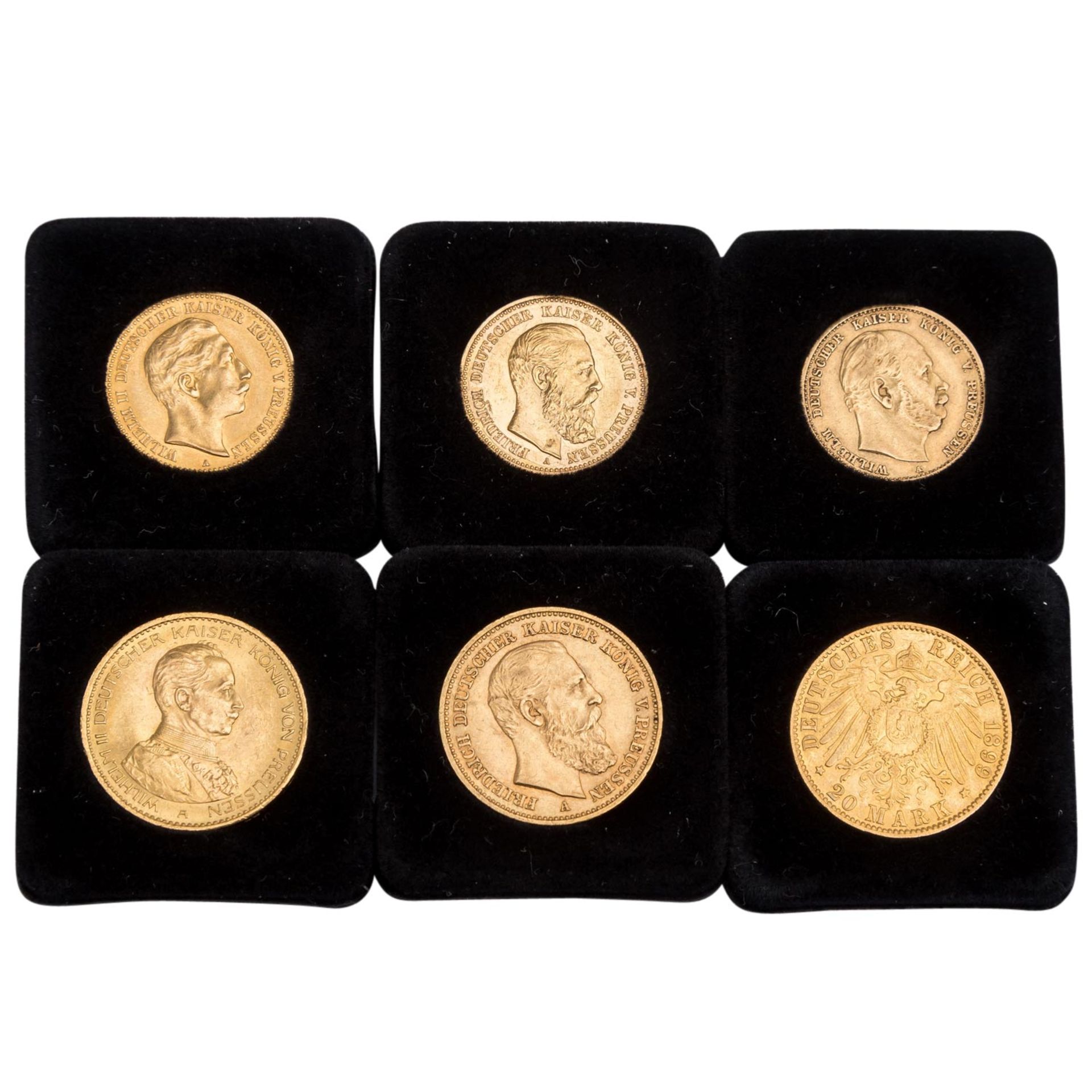 Dt. Kaiserreich/GOLD - 6 Münzen, - Bild 2 aus 3