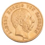 Dt. Kaiserreich /GOLD - Sachsen König Albert 20 Mark 1894-E