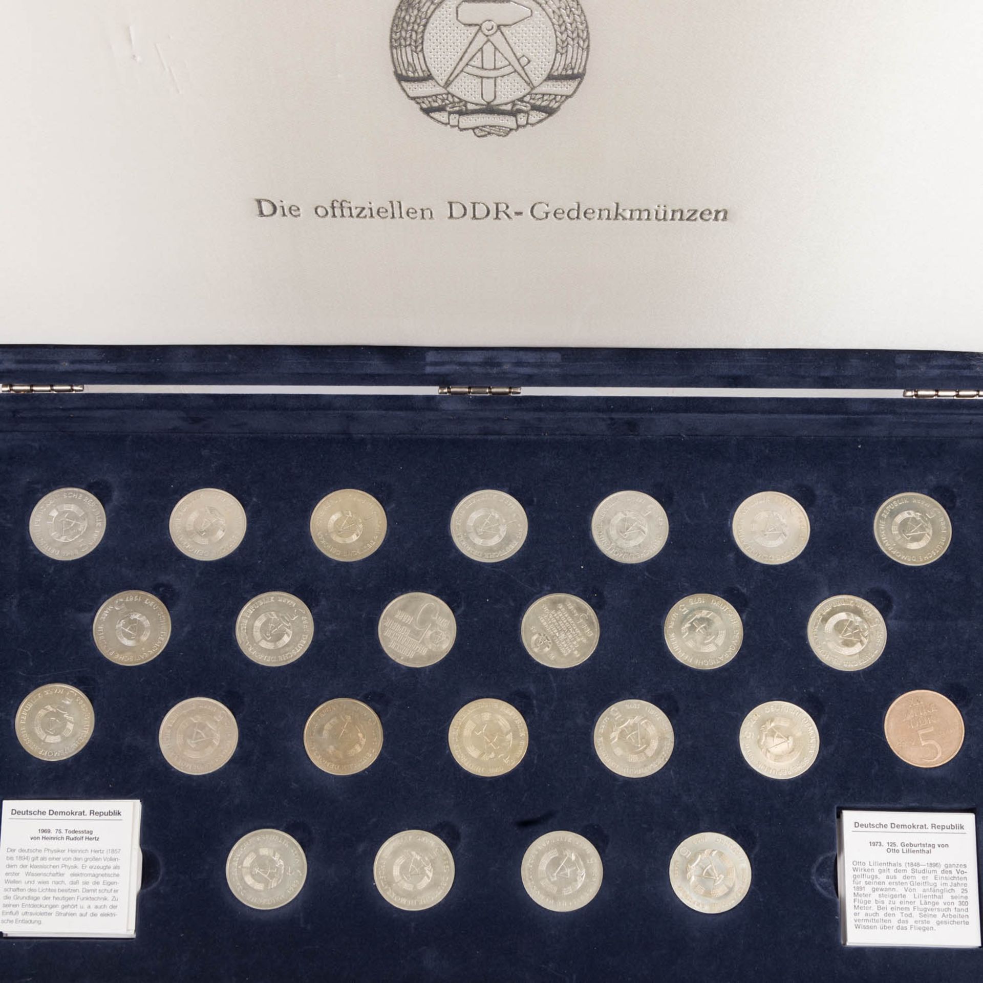 Die offiziellen DDR-Gedenkmünzen, Sammlung in Münzkassette - Bild 4 aus 4