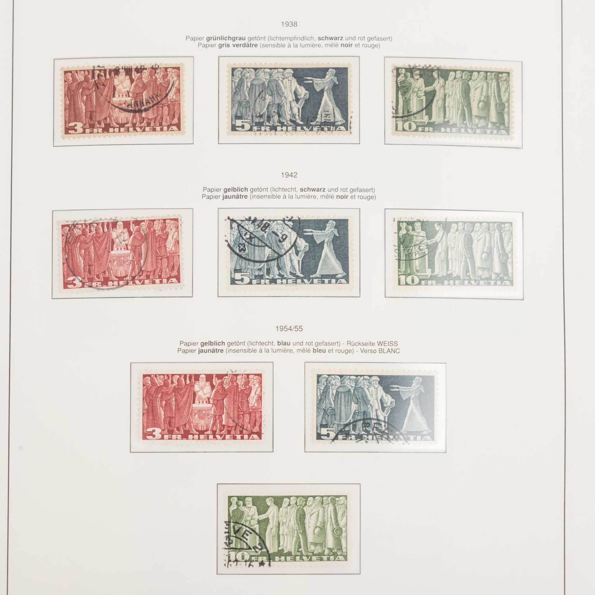 Sammlung Schweiz 1914-1974 **/*/O; Kat.-Wert: über 3.000,-€ - Bild 4 aus 10