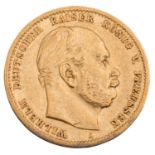 Dt. Kaiserreich /GOLD - Preussen, Wilhelm I. 10 Mark 1873-A