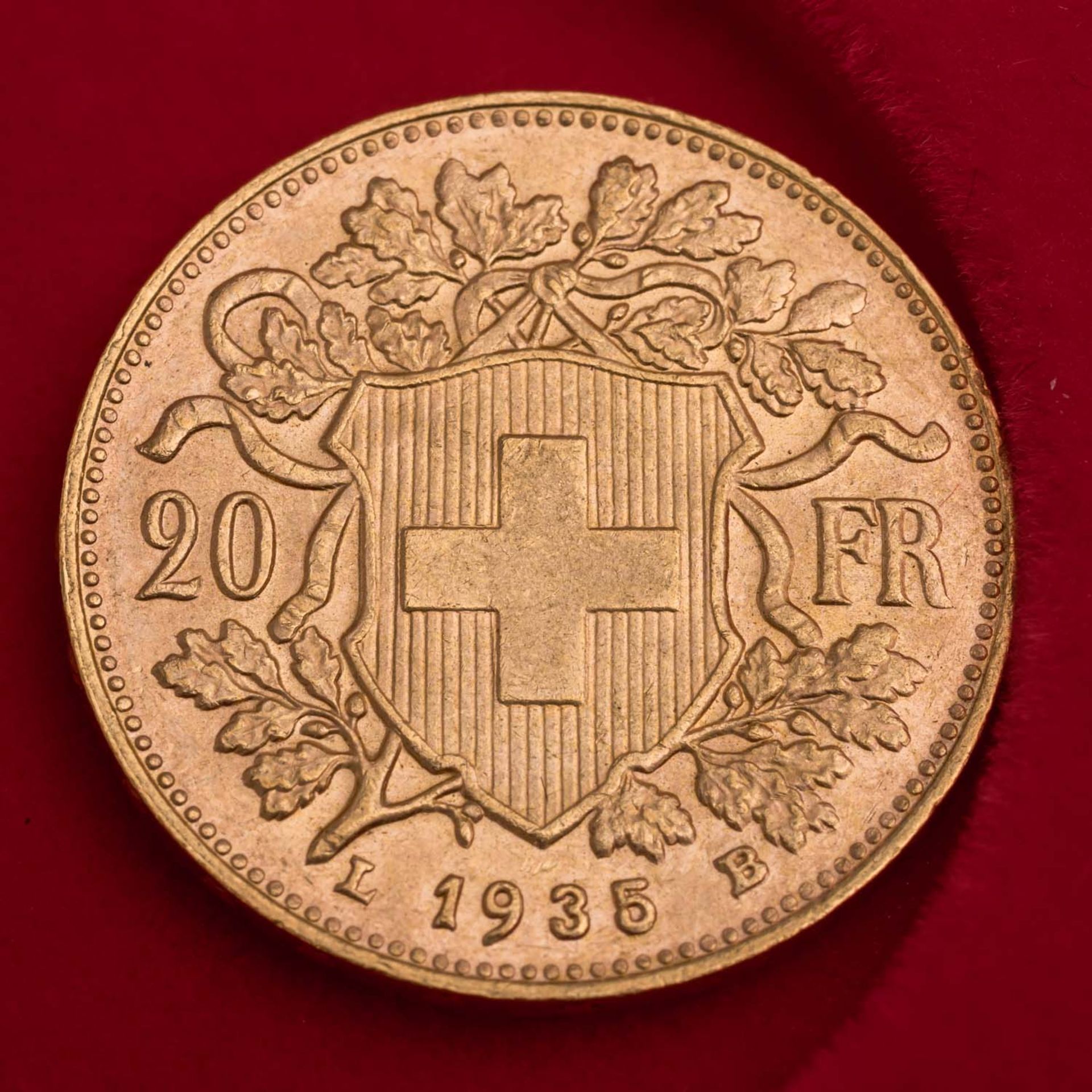 Schweiz - Sammlung von 20 x 20 Franken, Motiv Vreneli, GOLD,  - Bild 5 aus 5