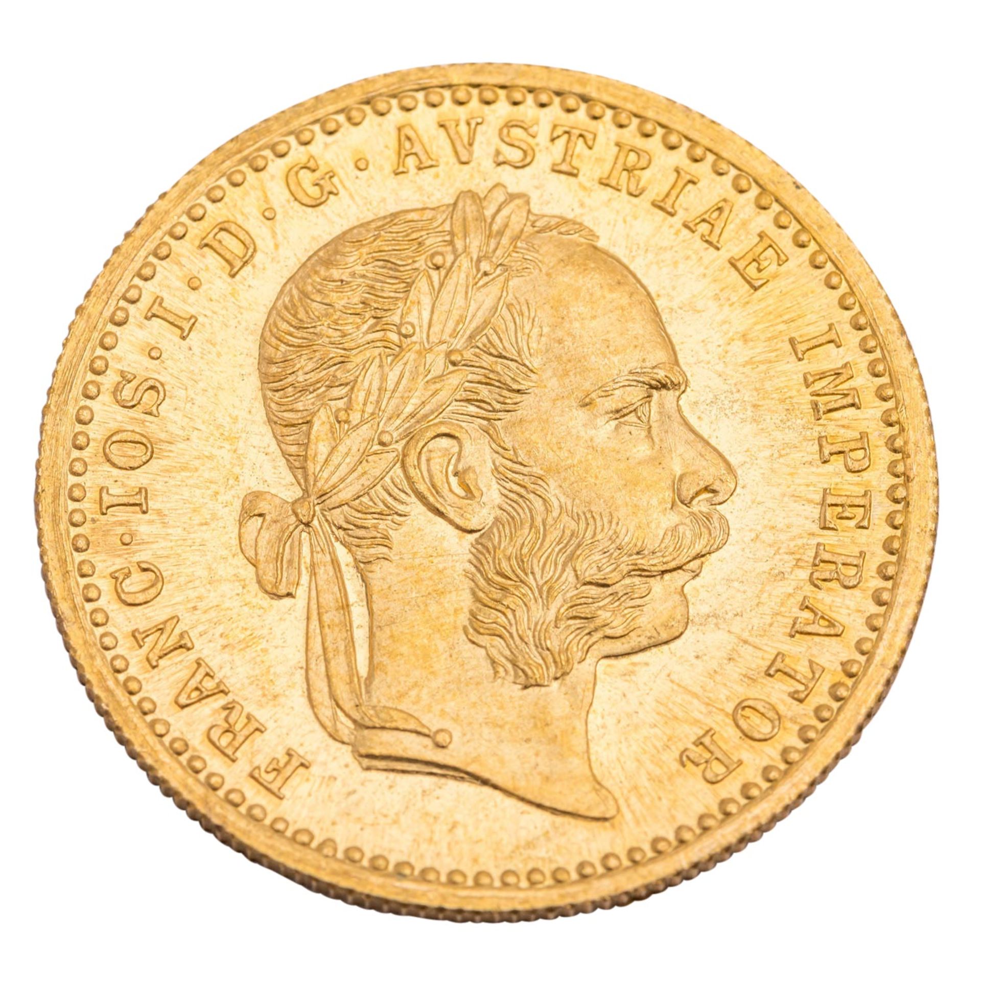 Österreich /GOLD - Franz Josef I. 1 Dukat 1951 (1915)/NP, Fehlprägung der Jahreszahl