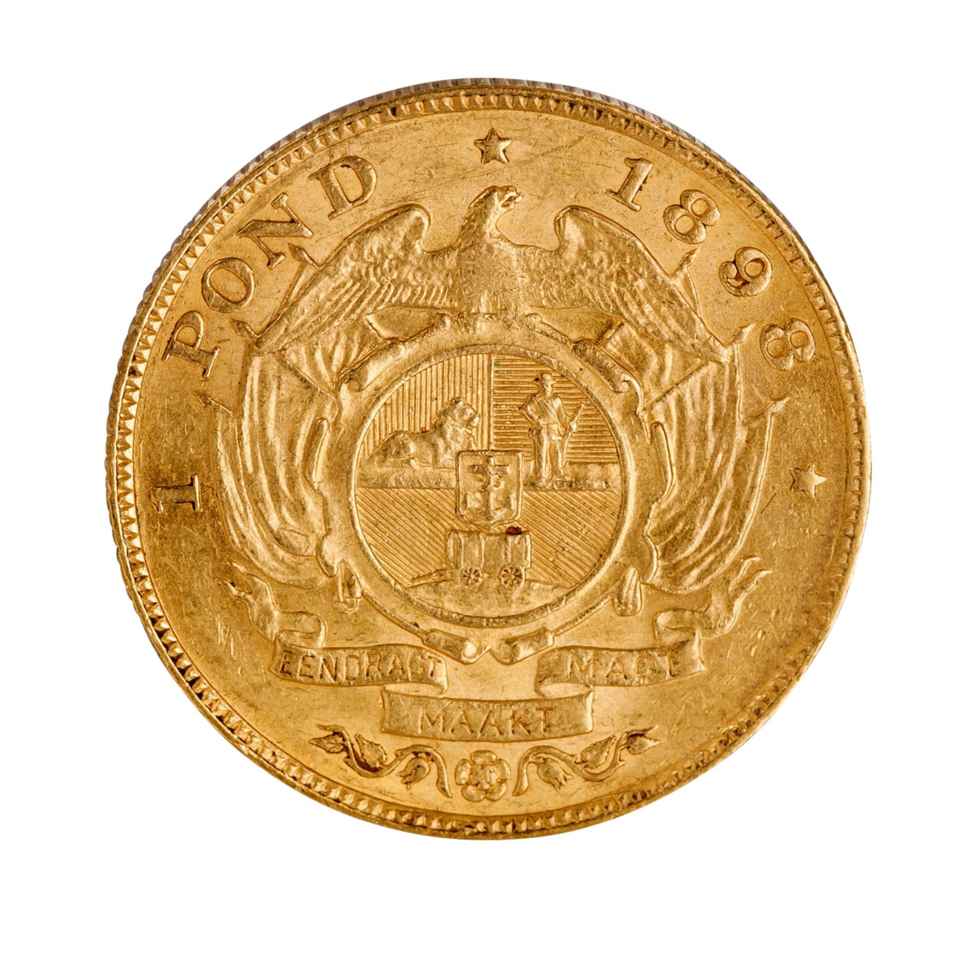 Südafrika/GOLD - 1 Pfund 1898, - Bild 2 aus 2