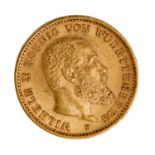 Württemberg/GOLD - 20 Mark 1900 F,