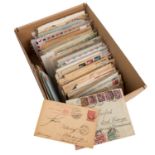 Briefe-/Kartenposten Alle Welt, einige hundert Stück in einer grösseren Schachtel,