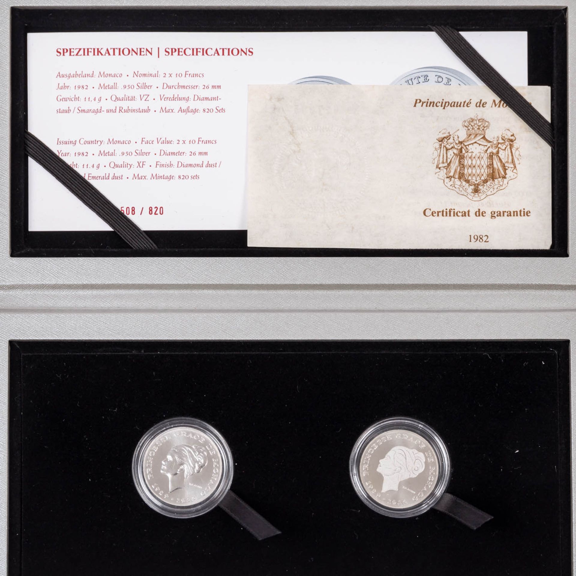 Prestige-Set / Grace of Monaco - 2 x 10 Francs 1982 - Image 4 of 4