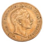 Dt. Kaiserreich /GOLD - Preussen, Wilhelm II. 10 Mark 1896-A